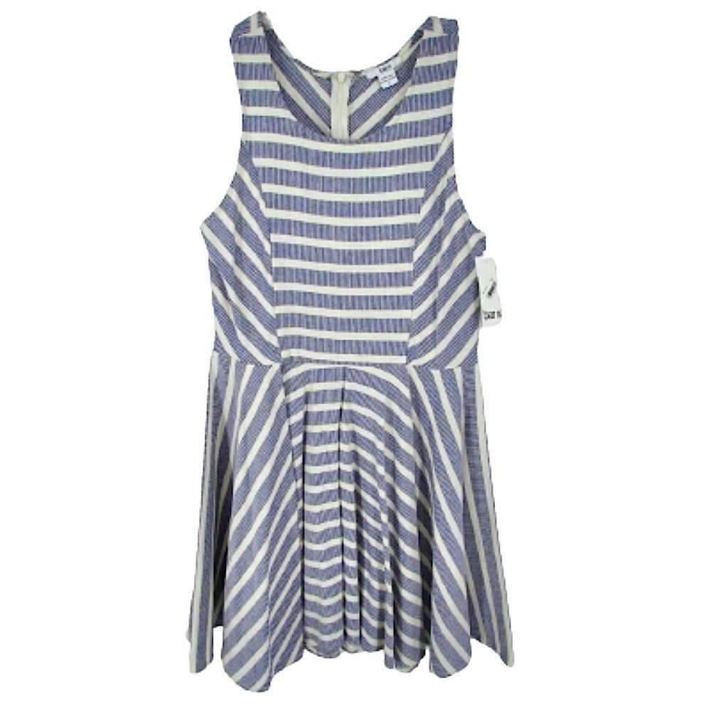 Women’s BAR III Newport Blue and White Striped Sleeveless Tank Top Dress Size L